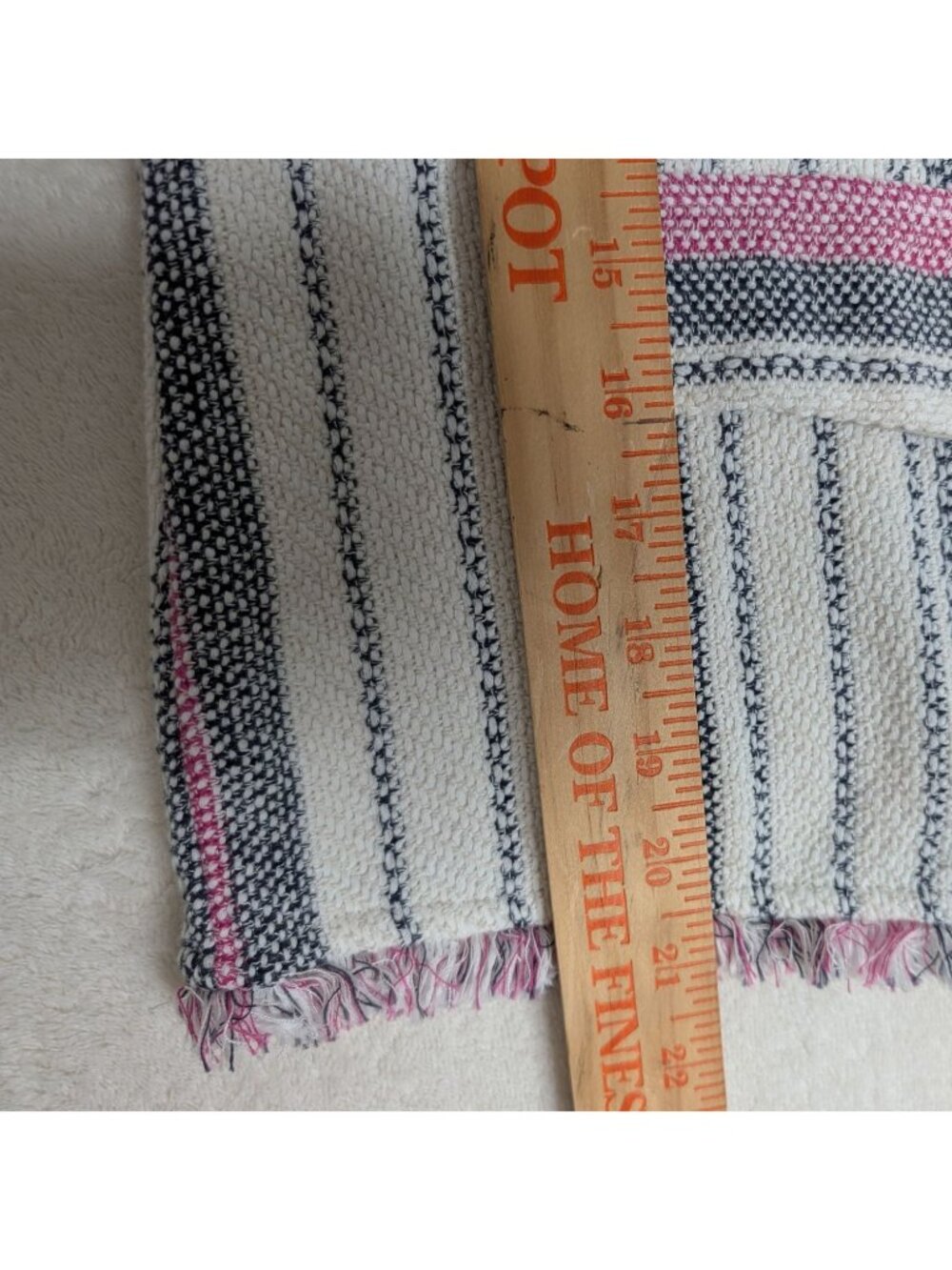 NIC+ZOE Voyage Textured Fringe Tweed Jacket Pink & Blue Striped Size L - Picture 8 of 14